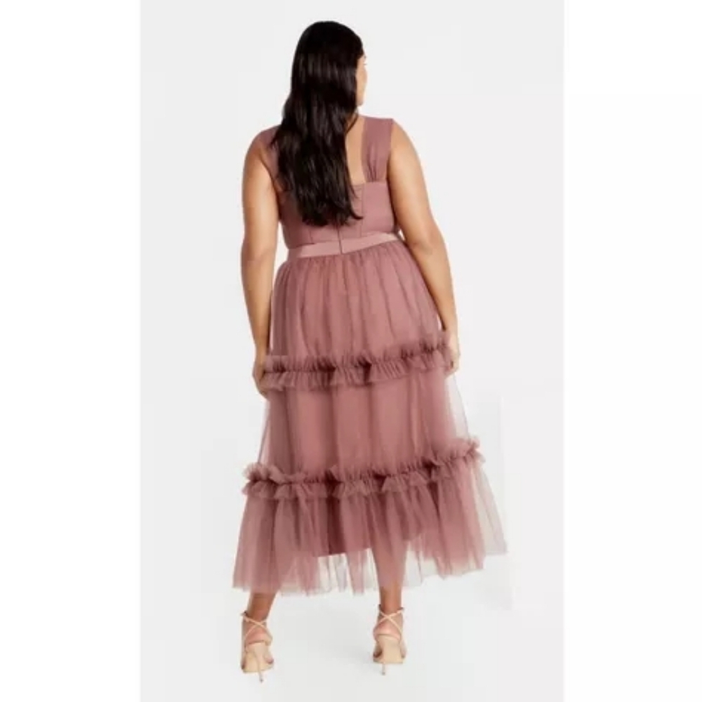 City Chic Charming Fit & Flare Dress Vintage Rose | US 14 | NWT - Picture 3 of 4